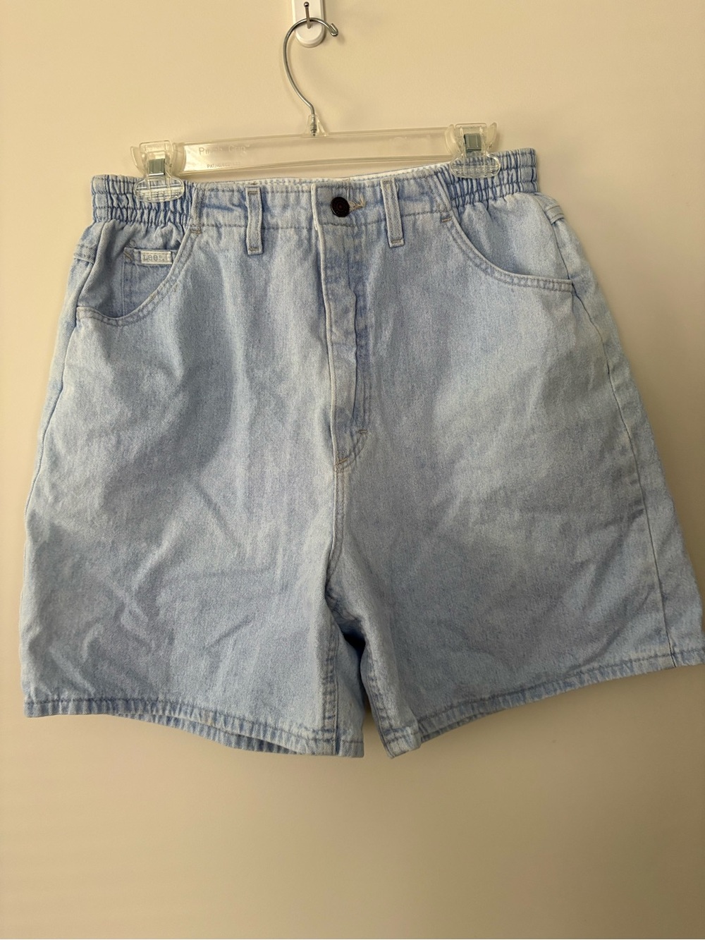 Vintage LEE Womens Shorts Mom Jean 14 Med Made USA High Rise High Waist Jorts